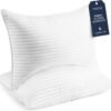 Beckham Hotel Collection Bed Pillows Standard / Queen Size Set of 2 - Down Alternative Bedding Gel Cooling Pillow for Back, Stomach or Side Sleepers