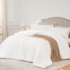 713DbfNTzsL._AC_SL1500_.jpg Queen Comforter Sets White,3PCS Soft Lightweight Breathable Bedding Comforter Sets for All Season, Queen Size(90''×90'' Comforter & 2 Pillowcases)