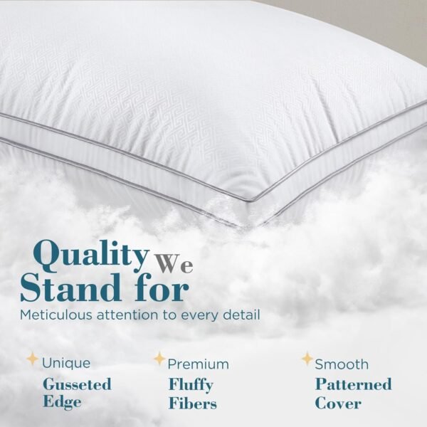 717EU2vK5xL._AC_SL1500_.jpg viewstar Pillows Queen Size Set of 2, Hotel Quality, Down Alternative Gusseted Bed Pillows for Side, Back, or Stomach Sleepers, White