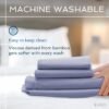 717sSvuHdwL._AC_SL1500_.jpg Hotel Sheets Direct 4 Piece Bed Sheet Set Queen Size, 100% Viscose Derived from Bamboo Sheets Set with 2 Pillowcases, Cooling & Breathable Luxury Bedding, Moisture-Wicking & Silky Soft Texture, White