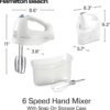 718oTIqBvrL._AC_SL1500_.jpg Hamilton Beach 6-Speed Electric Hand Mixer with Whisk, Traditional Beaters, Snap-On Storage Case, 250 Watts, White