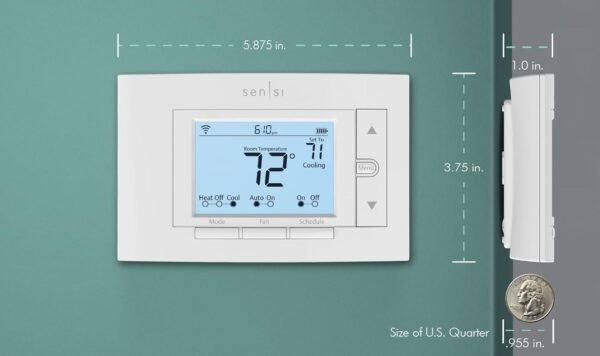 7196dTTjOML._AC_SL1500_.jpg Sensi Smart Thermostat, 100 Years Of Expertise, Wi-Fi, Data Privacy, Programmable, Easy DIY Install, Works With Alexa, Energy Star Certified, Mobile App, ST55