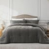 71A-Xa8Z5L._AC_SL1500_.jpg Queen Comforter Sets Grey,3PCS Soft Lightweight Breathable Bedding Comforter Sets for All Season, Queen Size(90''×90'' Comforter & 2 Pillowcases)