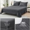 71AmciWeCKL._AC_SL1500_.jpg HYMOKEGE Queen Comforter Set Seersucker 7 Pieces, All Season Luxury Bed in a Bag for Bedroom, Bedding Set with Comforters, Sheets, Pillowcases & Shams, Dark Grey