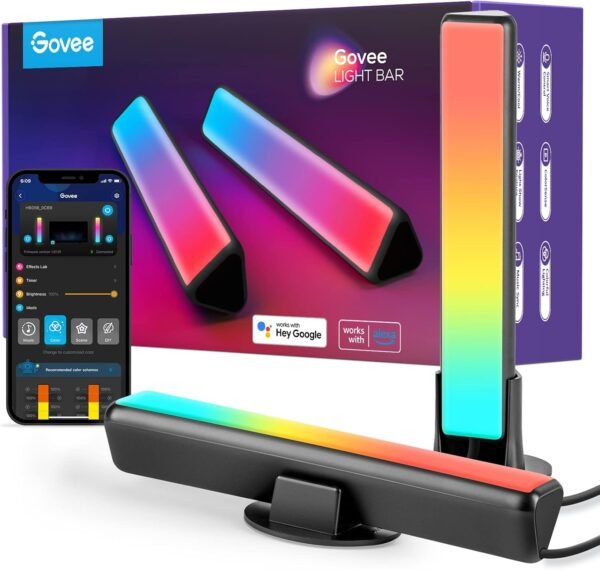 71BjVOxoWuL._AC_SL1500_.jpg Govee Smart LED Light Bars, Work with Alexa and Google Assistant, RGBICWW WiFi TV Backlights with Scene and Music Modes for Gaming, Pictures, PC, Room Decoration