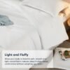 71EgNKAzZgL._AC_SL1500_.jpg Queen Comforter Sets White,3PCS Soft Lightweight Breathable Bedding Comforter Sets for All Season, Queen Size(90''×90'' Comforter & 2 Pillowcases)