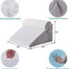 71INWr9QGWL._AC_SL1500_.jpg Wedge Pillow Headboard, 3PCS Orthopedic Bed Wedge Pillow Set for After Surgery, Adjustable Pillow Wedge for Acid Reflux & Back Pain Relief, Sleeping, Back Pillow for Bed Sitting Up, White/Grey