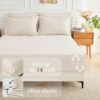 71IR0R7IWOL._AC_SL1500_.jpg MUXHOMO 7 Pieces Queen Comforter Set, Soft Bed in a Bag Queen Size, All Season Bedding Set with Comforter, Flat Sheet, Fitted Sheet, Pillowcases & Shams, Beige