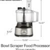 71JjscXXoFL._AC_SL1500_.jpg Hamilton Beach Food Processor & Vegetable Chopper for Slicing, Shredding, Mincing, and Puree, 10 Cups + Easy Clean Bowl Scraper, Black and Stainless Steel (70730)