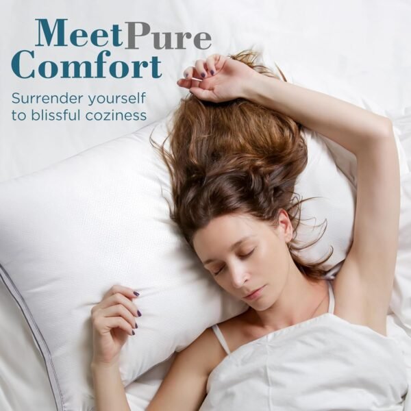 71Kl0HnZ1-L._AC_SL1500_.jpg viewstar Pillows Queen Size Set of 2, Hotel Quality, Down Alternative Gusseted Bed Pillows for Side, Back, or Stomach Sleepers, White