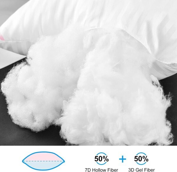 EIUE Hotel Collection Bed Pillows for Sleeping 2 Pack Queen Size，Pillows for Side and Back Sleepers,Super Soft Down Alternative Microfiber Filled Pillows,20 x 30 Inches