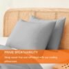 71Ofaou7mAL._AC_SL1500_.jpg Full Comforter Set Grey, 3 Pieces Lightweight All Season Solid Bedding Comforters Sets, Down Alternative Comforter Bed Set Quilt Blanket, (86x82In Comforter & 2 Pillowcases),Gray