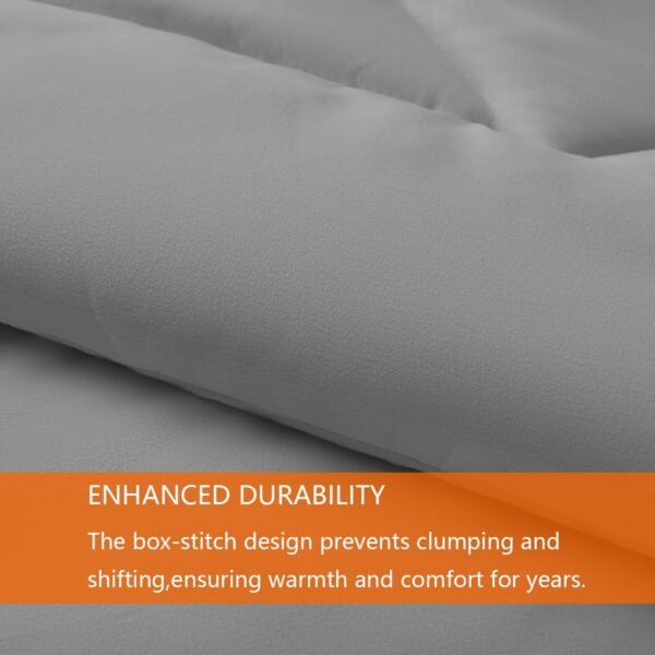 71Q-G6TSmkL._AC_SL1500_.jpg Full Comforter Set Grey, 3 Pieces Lightweight All Season Solid Bedding Comforters Sets, Down Alternative Comforter Bed Set Quilt Blanket, (86x82In Comforter & 2 Pillowcases),Gray