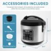 71QHvP3J9L._AC_SL1500_.jpg AROMA Digital Rice Cooker, 4-Cup (Uncooked) / 8-Cup (Cooked), Steamer, Grain Cooker, Multicooker, 2 Qt, Stainless Steel Exterior, ARC-914SBD