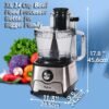 14-Cup Food Processor with French Fry Cutter & Storage Drawer – XL Bowl, Large Chute, Slicing, Shredding, Chopping & Mixing