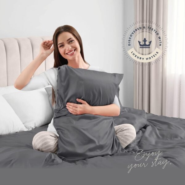 71RxmAxhg9L._AC_SL1500_.jpg BELADOR Silky Soft Sheet Set - Luxury 6 Piece Bed Sheets for Queen Size Bed, Secure-Fit Deep Pocket Sheets with Elastic, Breathable Hotel Sheets & Pillowcase Set, Wrinkle Free Oeko-Tex Sheets
