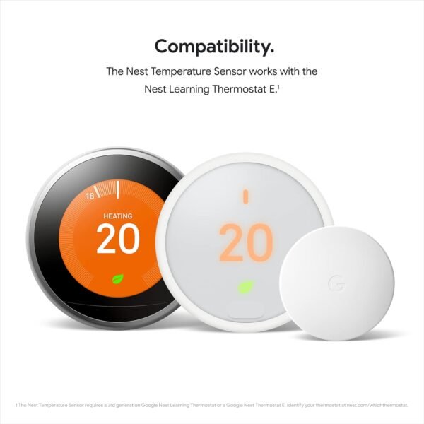 71S-IZshOBL._AC_SL1500_.jpg Google Nest Temperature Sensor 3 Count Pack - Nest Thermostat Sensor - Nest Sensor That Works with Nest Learning Thermostat and Nest Thermostat E - Smart Home