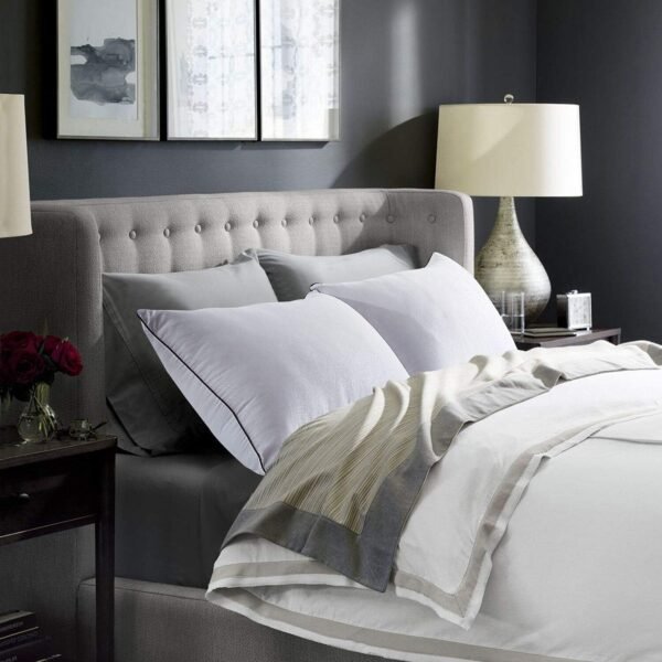 71Saf229xCL._AC_SL1500_.jpg JOLLYVOGUE Bed Pillows Standard Size Set of 2, Cooling and Supportive Full Pillow 2 Pack for Side and Back Sleepers, Down Alternative Hotel Collection Sleeping Pillows, 26x20 Inches