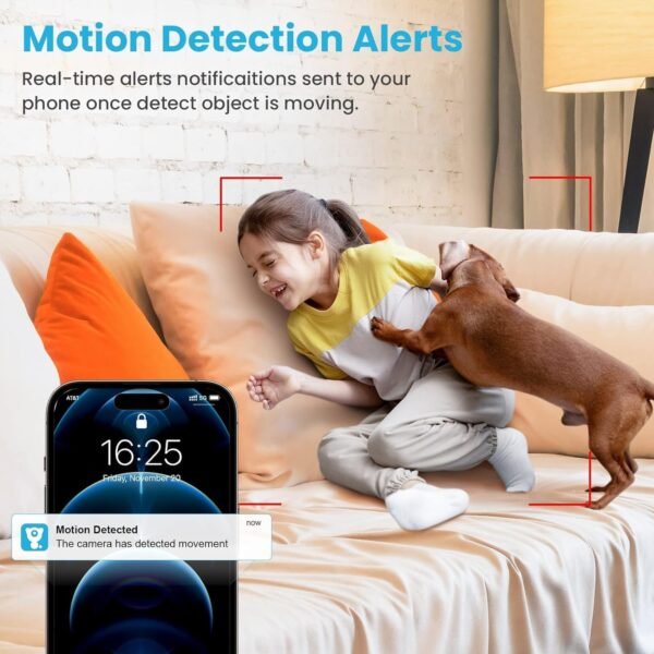 71Uuf1uZ4L._AC_SL1500_.jpg litokam 2K Indoor Security Camera, 360° Cameras for Home Security Indoor with Motion Detection, Pet Cam with Phone App, Baby Monitor-Night Vision
