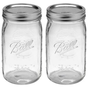 71V658kQnZL._SL1500_.jpg Ball Wide Mouth 32-Ounces Quart Mason Jars with Lids and Bands, (2 Jars)