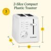Cuisinart 2-Slice Toaster, Compact, White, CPT-122