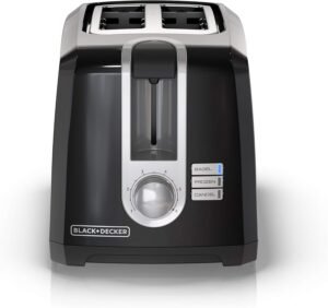 71WNFW09p4L._AC_SL1500_.jpg BLACK+DECKER 2-Slice Toaster, T2569B, Extra Wide Slots, 6 Shade Settings, 850 Watts, Crub Tray, Cancel Button