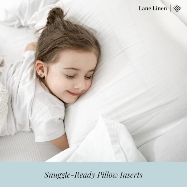 71WW2CwjfRL._AC_SL1500_.jpg LANE LINEN Pillows Standard Size Set of 4 (20"x26") - Soft Gusseted Bed Pillow for Back, Stomach or Side Sleepers - Hotel Quality Down Alternative Standard Pillows Pack of 4 - White
