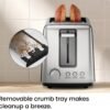 71Y-MMUEgVL._AC_SL1500_.jpg Chefman 2 Slice Toaster, 7 Shade Settings, Removable Crumb Tray, Thick Bread and Bagel Toaster with Defrost and Cancel Buttons – Black