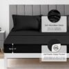 71Y-Phm9u3L._AC_SL1500_.jpg Love's cabin Twin Comforter Set Black, 5 Pieces Twin Bed in a Bag, All Season Twin Bedding Sets with 1 Comforter, 1 Flat Sheet, 1 Fitted Sheet, 1 Pillowcase and 1 Pillow Sham