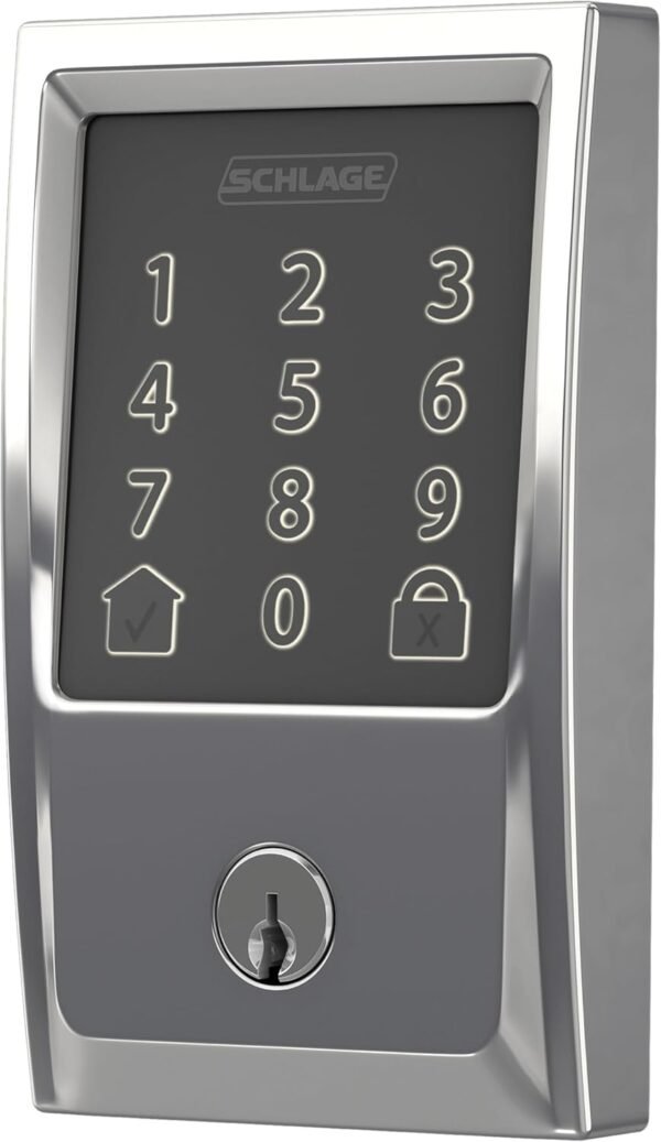 71YXeCt3e-L._AC_SL1500_.jpg Schlage Encode Smart WiFi Deadbolt with Century Trim In Bright Chrome