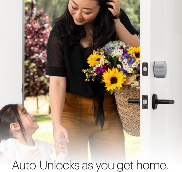 71YiVGRRn1L._AC_SL1500_.jpg August Home Silver Wi-Fi Smart Lock – Keyless Entry, Electronic Door Lock, Easy Installation on Existing Deadbolt