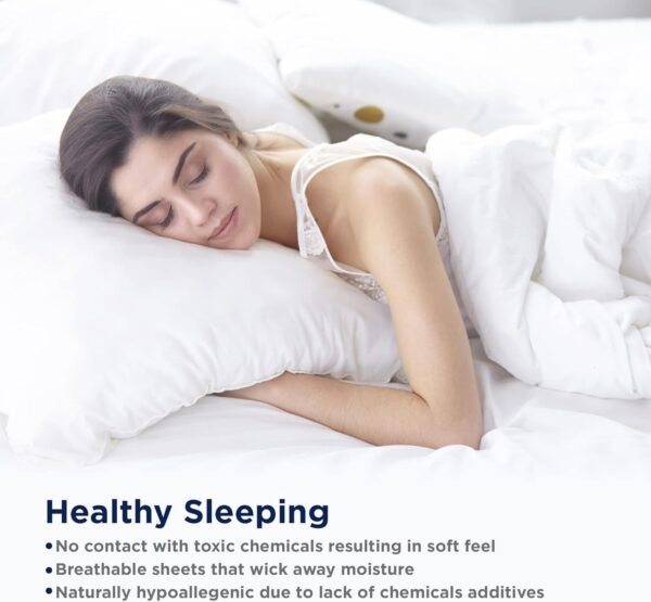 LANE LINEN Luxury Bed Sheets King Size - 1000 Thread Count Egyptian Cotton Sheets, 4Pc Sateen Weave King Size Bed Sheets, Hotel Sheets & Pillowcase Set, 16" Deep Pocket King Sheet Set - French Blue