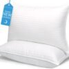 COZSINOOR Bed Pillows Queen Size: Hotel Quality Set of 2 - Down Alternative Microfiber Filled for Back, Stomach, Side Sleepers, Breathable & Skin-Friendly