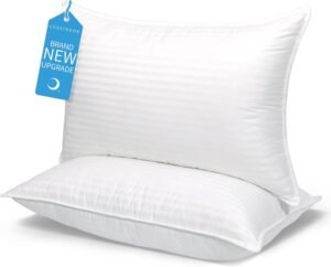 71bcVZtmjL._AC_SL1500_.jpg COZSINOOR Bed Pillows Queen Size: Hotel Quality Set of 2 - Down Alternative Microfiber Filled for Back, Stomach, Side Sleepers, Breathable & Skin-Friendly