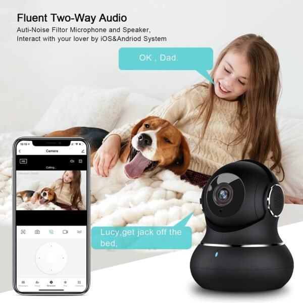 71bwWjmzT-L._AC_SL1500_.jpg litokam 2K Indoor Security Camera, 360° Cameras for Home Security Indoor with Motion Detection, Pet Cam with Phone App, Baby Monitor-Night Vision