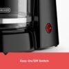 71cLmjl4POL._AC_SL1500_.jpg BLACK+DECKER 12-Cup Coffee Maker with Easy On/Off Switch, Easy Pour, Non-Drip Carafe with Removable Filter Basket, Vortex Technology, Black