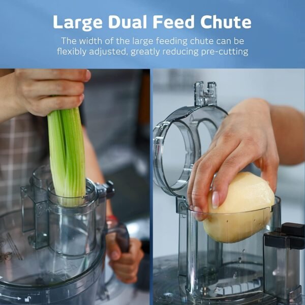 14-Cup Food Processor with French Fry Cutter & Storage Drawer – XL Bowl, Large Chute, Slicing, Shredding, Chopping & Mixing