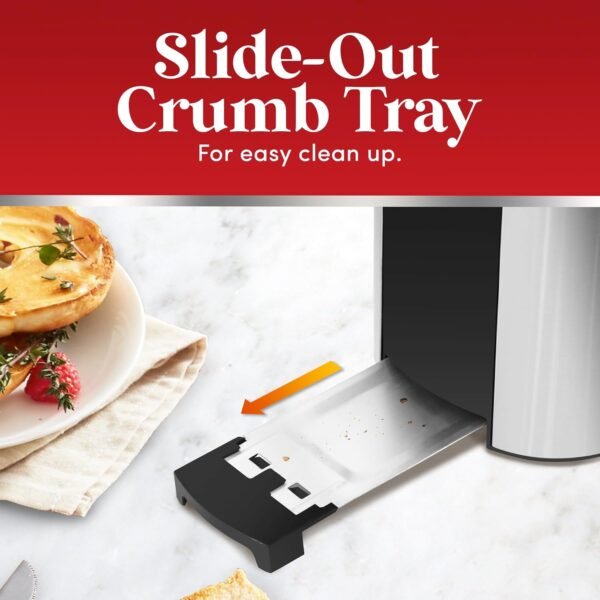 71dZKLdwrML._AC_SL1500_.jpg Elite Gourmet ECT-3100 Long Slot 4 Slice Toaster, Reheat, 6 Toast Settings, Defrost, Cancel Functions, Built-in Warming Rack, Extra Wide Slots for Bagels & Waffles, Stainless Steel & Black