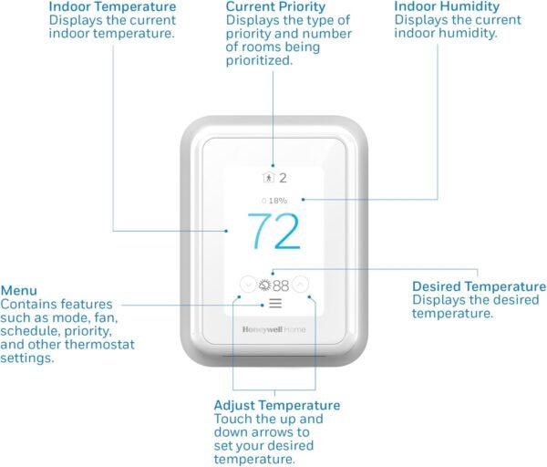 71eEYycxyhL._AC_SL1500_.jpg Honeywell Home T9 WIFI Smart Thermostat, Smart Room Sensor Ready, Touchscreen Display, Alexa and Google Assist