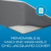 71eEfl4b1DL._AC_SL1500_.jpg Kolbs Bed Wedge Pillow for Sleep Apnea, Sleeping Comfort, Relaxing, Acid Reflux, Heartburn and Back Pain Relief. Cushion for Sitting Up in Bed. Memory Foam Top, Chic Jacquard Washable Cover.