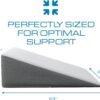 71gN3Os3xQL._AC_SL1500_.jpg Kolbs Bed Wedge Pillow for Sleep Apnea, Sleeping Comfort, Relaxing, Acid Reflux, Heartburn and Back Pain Relief. Cushion for Sitting Up in Bed. Memory Foam Top, Chic Jacquard Washable Cover.