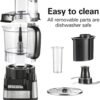 71hFZs9gg1L._AC_SL1500_.jpg Hamilton Beach Stack & Snap Food Processor and Vegetable Chopper, BPA Free, Stainless Steel Blades, 12 Cup Bowl, 2-Speed 450 Watt Motor, Black (70725A)