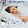 Hotel Collection Bed Pillows for Sleeping 2 Pack Standard Size Cooling Pillows Set of 2 for Back, Stomach or Side Sleepers, Super Soft Down Alternative Microfiber Filled Pillows