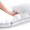 71ijt5Upt-L._AC_SL1500_.jpg LANE LINEN Pillows Standard Size Set of 4 (20"x26") - Soft Gusseted Bed Pillow for Back, Stomach or Side Sleepers - Hotel Quality Down Alternative Standard Pillows Pack of 4 - White