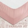 71iz9E2fBxL._AC_SL1500_.jpg Full Fitted Sheet with 2 Pillowcase Soft Microfiber Sheet Set 16" Deep Pocket Bed Sheets, Wrinkle Free and Easy Care Bottom Sheet for Full Size Bed, Pink