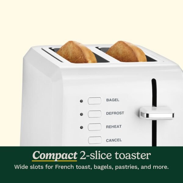 Cuisinart 2-Slice Toaster, Compact, White, CPT-122