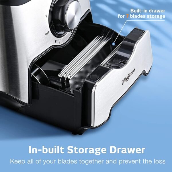 14-Cup Food Processor with French Fry Cutter & Storage Drawer – XL Bowl, Large Chute, Slicing, Shredding, Chopping & Mixing