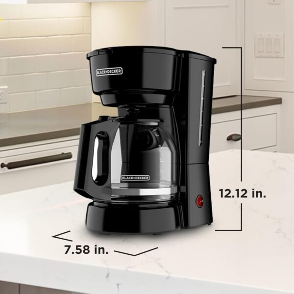 71nJ22xF1fL._AC_SL1500_.jpg BLACK+DECKER 12-Cup Coffee Maker with Easy On/Off Switch, Easy Pour, Non-Drip Carafe with Removable Filter Basket, Vortex Technology, Black