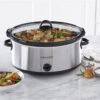 71nNmjgmS1L._AC_SL1500_.jpg Crock-Pot 7 Quart Oval Manual Slow Cooker, Stainless Steel (SCV700-S-BR), Versatile Cookware for Large Families or Entertaining
