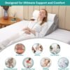 71oCmnTPQ6L._AC_SL1500_.jpg Wedge Pillow Headboard, 3PCS Orthopedic Bed Wedge Pillow Set for After Surgery, Adjustable Pillow Wedge for Acid Reflux & Back Pain Relief, Sleeping, Back Pillow for Bed Sitting Up, White/Grey
